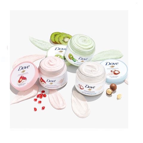 Tẩy Da Chết Toàn Thân DOVE Exfoliating Body Polish 298g - Sản Phẩm Dưỡng Ẩm Chống Lão Hóa, Hương Đào Ngọt Ngào, Sạch Lỗ Chân Lông