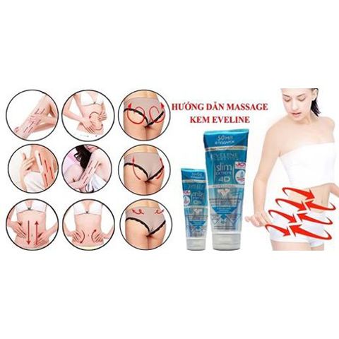 Kem tan mỡ bụng Eveline Slim Extreme 4D Nga rạn da hiệu quả săn chắc da giảm mỡ an toàn