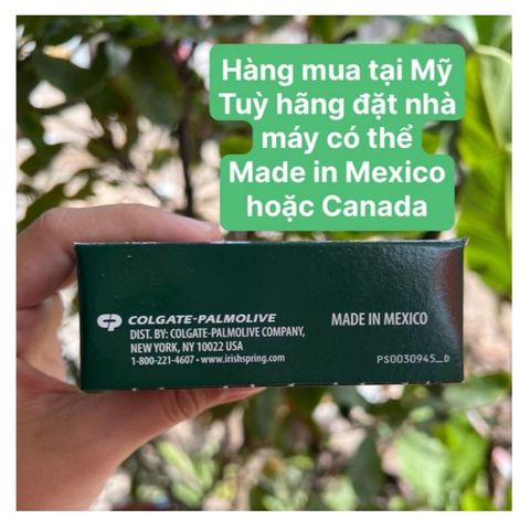 Xà Bông Cục Irish Spring Mỹ - Dịu Nhẹ, Giữ Ẩm, Thơm Mát Dùng Cho Người Lớn & Trẻ Nhỏ - Hỗ Trợ Kháng Khuẩn