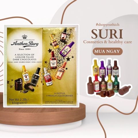 Socola  Anthon Berg Chocolate hộp 64 chai date 2023