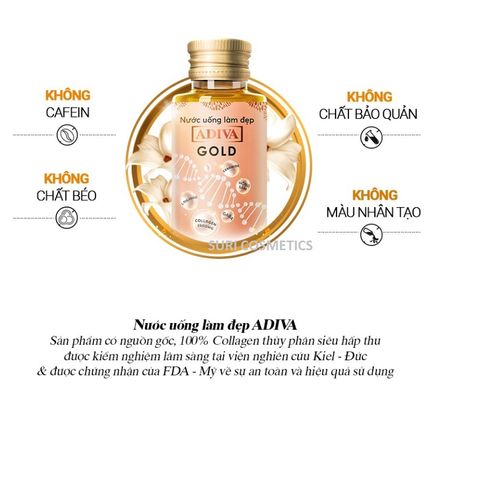 Gold Adiva Collagen 14 lọ/hộp Ngăn ngừa lão hóa