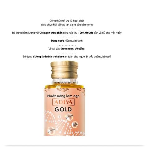 Gold Adiva Collagen 14 lọ/hộp Ngăn ngừa lão hóa