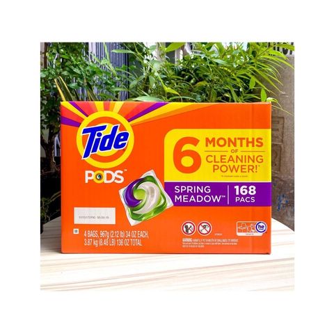 Viên Giặt Tide Pods 3in1 Mỹ - Giặt Tẩy Đánh Bật Vết Bẩn, Làm Trắng Vượt Trội, Thơm Lâu, Dễ Sử Dụng Cho Máy Giặt