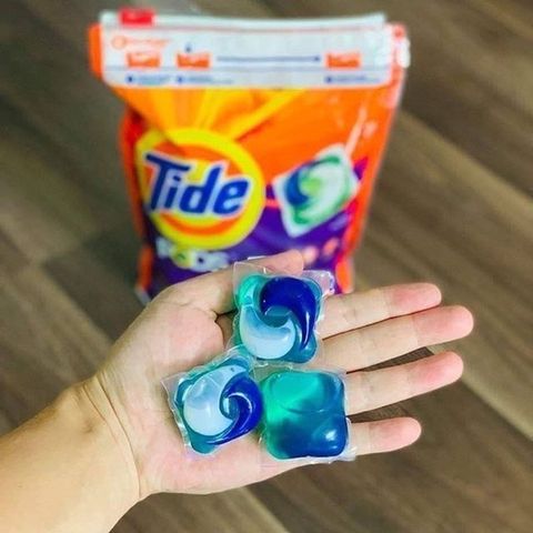 Viên Giặt Tide Pods 3in1 Mỹ - Giặt Tẩy Đánh Bật Vết Bẩn, Làm Trắng Vượt Trội, Thơm Lâu, Dễ Sử Dụng Cho Máy Giặt