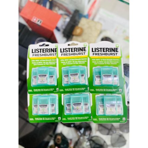 Miếng Ngậm Thơm Miệng Diệt Khuẩn Listerine Hộp 3 Vỉ 72 Miếng