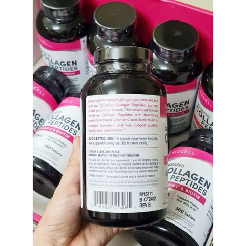 Viên Uống Collagen Neocell Super Collagen 360 Viên - Biotin Vitamin C Tăng Cường Đẹp Da, Tóc Khỏe Từ Mỹ