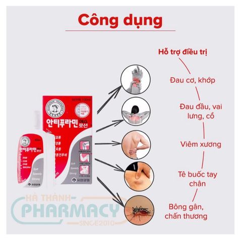 Dầu nóng xoa bóp Hàn Quốc Antiphlamine 100ml - Giảm đau nhức xương khớp, hỗ trợ phục hồi cơ bắp, massage hiệu quả
