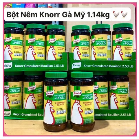 Bột Hạt Nêm Knorr Gà Mỹ 1.14kg - Mẫu Mới Nhất