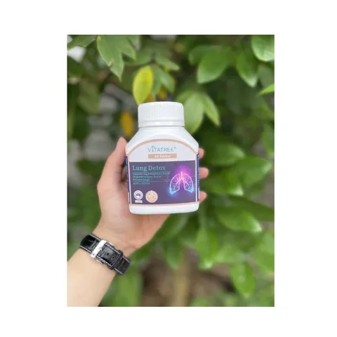 Viên Uống Thải Độc Phổi Lung Detox Vitatree - Hỗ Trợ Bổ Phổi Khỏe Mạnh 60 Viên Hàng Úc