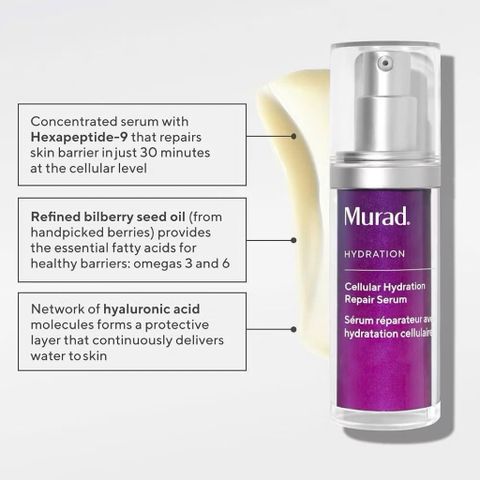 Serum Khôi Phục Da M.urad Cellular Hydration 30ml - Cấp Ẩm Ngay Lập Tức, Nuôi Dưỡng Da Khô, An Toàn Cho Mọi Loại Da