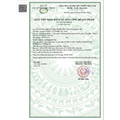 Viên uống trắng da Ivory Caps Glutathione Complex 1500mg chai 60 viên từ Mỹ