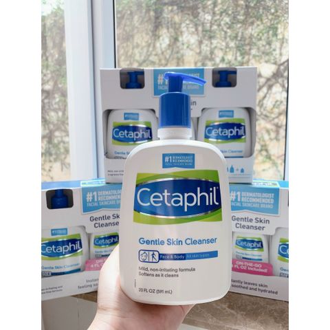 Combo 3 Chai Sữa Rửa Mặt Cetaphil Gentle Skin Cleanser 500ml/125ml - Sạch Nhẹ Dịu Cho Da Nhạy Cảm, Không Gây Kích Ứng