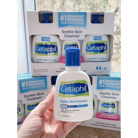 Combo 3 Chai Sữa Rửa Mặt Cetaphil Gentle Skin Cleanser 500ml/125ml - Sạch Nhẹ Dịu Cho Da Nhạy Cảm, Không Gây Kích Ứng
