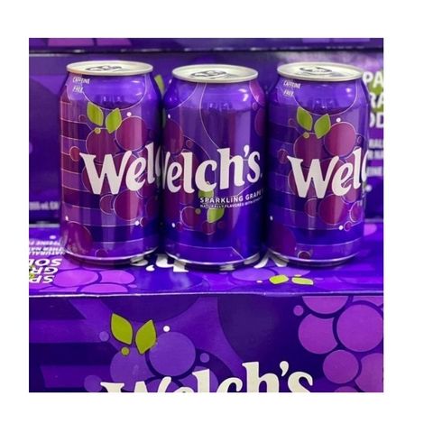 Date 09 / 2024 - Thùng 12 lon Nước Ngọt Welch’s Soda Nho USA ( lon / 355 ml )