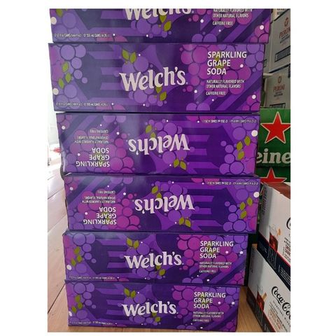 Date 09 / 2024 - Thùng 12 lon Nước Ngọt Welch’s Soda Nho USA ( lon / 355 ml )
