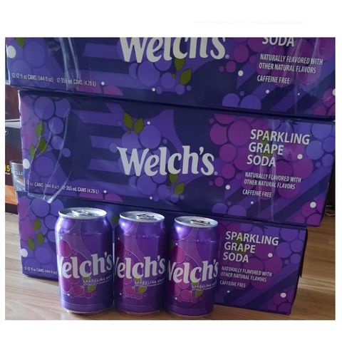 Date 09 / 2024 - Thùng 12 lon Nước Ngọt Welch’s Soda Nho USA ( lon / 355 ml )