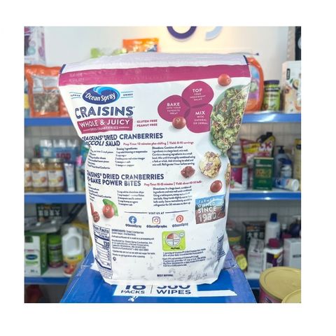 Nam Việt Quất Sấy date 03/2024 Ocean Spray Craisins Whole Dried Cranberries