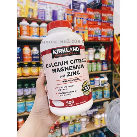 Bổ Sung Canxi Kirkland Calcium Citrate Magnesium And Zinc 500 Viên