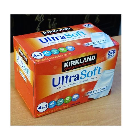 Giấy xả Kirkland Signature Ultra Soft Premium Fabric Fresh Scent (250 tờ)