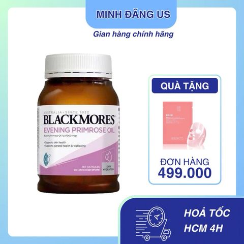 Tinh Dầu Hoa Anh Thảo Blackmores Evening Primrose Oil 190 Viên - Hỗ Trợ Làm Đẹp Da Tóc, Cân Bằng Nội Tiết, Giảm Mụn, Từ Úc