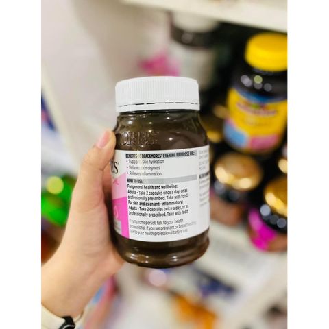 Tinh Dầu Hoa Anh Thảo Blackmores Evening Primrose Oil 190 Viên - Hỗ Trợ Làm Đẹp Da Tóc, Cân Bằng Nội Tiết, Giảm Mụn, Từ Úc