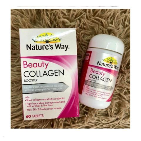 VIÊN UỐNG TRẮNG DA NATURE'S WAY BEAUTY ROSEHIP & COLLAGEN 60 VIÊN CỦA ÚC