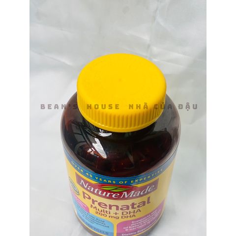Viên Uống Vitamin Bà Bầu Nature Made Prenatal Multi + DHA 150 Viên - Hỗ Trợ Mẹ Bầu Khỏe Mạnh, Phát Triển Thai Nhi Tốt Nhất