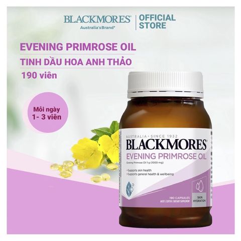 Viên uống tinh dầu hoa anh thảo Blackmores 190 viên - Cân bằng nội tiết, hỗ trợ sinh sản, giảm đau bụng kinh, chăm sóc da cho phụ nữ