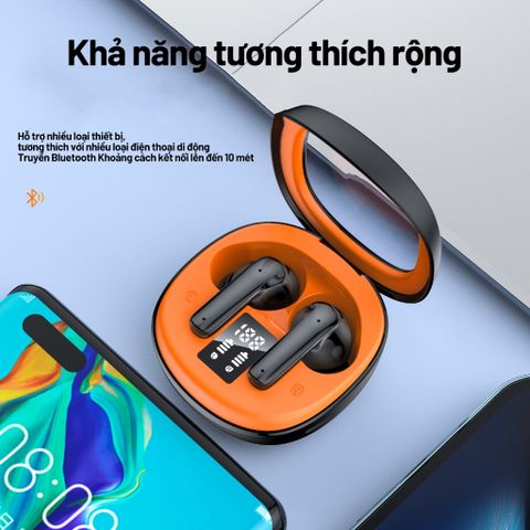 Tai Nghe Không Dây F03 Thể Thao Bass Chống Ồn Bluetooth 5.3 Hiển thị pin Nghe Nhạc Tương Thích Chọ iPhone Android