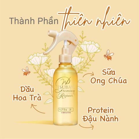 Xịt Dưỡng Tóc Tsubaki Premium Treatment Water 210ML - Giải Pháp Bảo Vệ Tóc Khỏe Đẹp, Phục Hồi Hư Tổn, Chống Nhiệt Độ Cao Nhật Bản