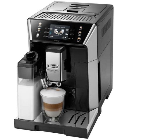 Máy Pha Cà Phê Tự Động DeLonghi PrimaDonna Class ECAM550.65.SB - 13 Loại Đồ Uống, Công Nghệ LatteCrema, Màn Hình TFT 3.5 inch