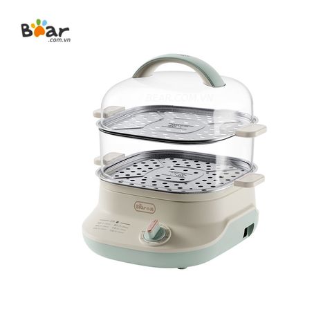 Nồi Hấp Hai Tầng Bear DZG-C60A1 - Công Suất 800W, Dung Tích 6L, Thiết Kế Tiện Lợi Giúp Bảo Quản Vitamin Thực Phẩm Tốt Nhất