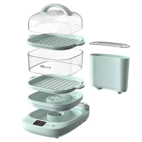 Nồi Hấp Điện Hai Tầng Bear DZG-C60K1 - Dung Tích 5L, 11 Mức Nhiệt, Tính Năng Khử Clo, An Toàn Cho Gia Đình
