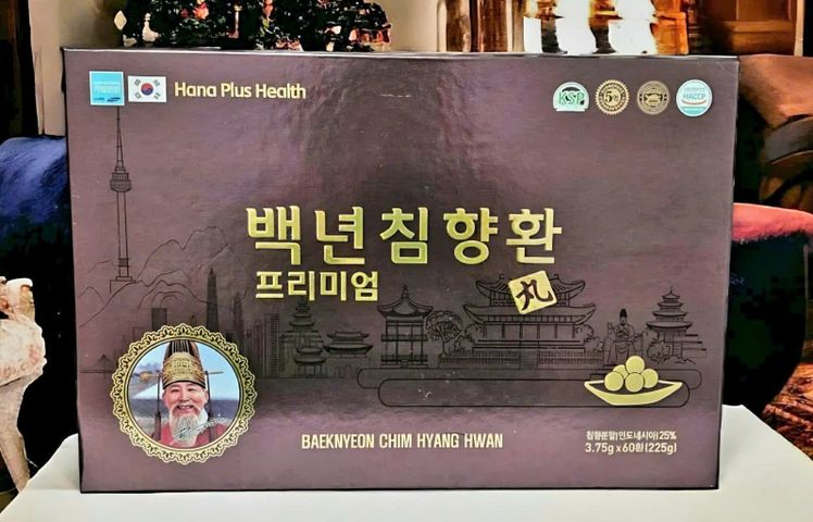 Viên An Cung Ngưu Trầm Hương Baeknyeon Chim Hyang Hwan Premium 60 viên - Hỗ trợ sức khỏe, cải thiện tuần hoàn, ngăn đột quỵ