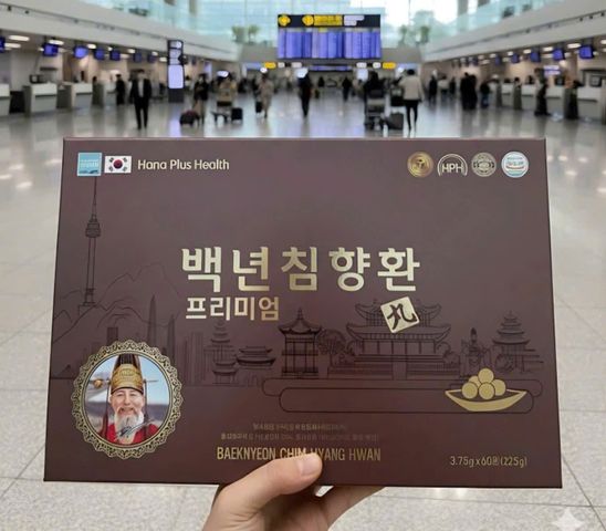 Viên An Cung Ngưu Trầm Hương Baeknyeon Chim Hyang Hwan Premium 60 viên - Hỗ trợ sức khỏe, cải thiện tuần hoàn, ngăn đột quỵ