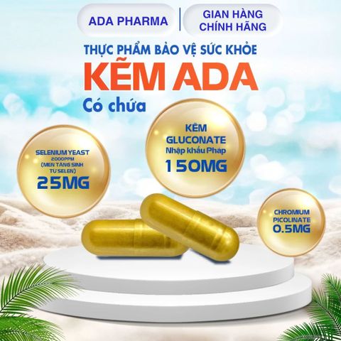 Viên Kẽm ADA Gluconate 150mg Nhập Khẩu Pháp - Tăng Cường Sinh Lực Nam Giới & Hỗ Trợ Miễn Dịch