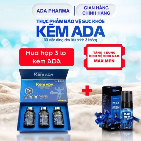 Viên Kẽm ADA Gluconate 150mg Nhập Khẩu Pháp - Tăng Cường Sinh Lực Nam Giới & Hỗ Trợ Miễn Dịch