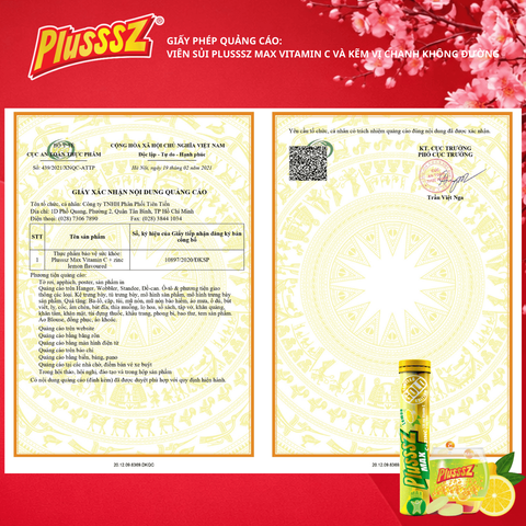 Viên sủi Plusssz Max Vitamin C & Zinc hương chanh - Tăng cường miễn dịch, hỗ trợ sức khỏe - Tuýp 20 viên dễ hòa tan