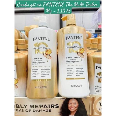 Cặp Dầu Gội và Dầu Xả Pantene Pro-V 5 Trong 1 - Giải Pháp Cho Tóc Xơ Rối, Chẻ Ngọn, Giữ Ẩm Và Bảo Vệ Màu Tóc