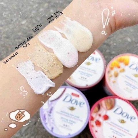 Tẩy Tế Bào Chết DOVE Mỹ 298gram - Chăm Sóc Da Mặt Hương Lựu Bơ Hạt Mỡ, Dưỡng Ẩm Mịn Màng, Giúp Da Khỏe Đẹp