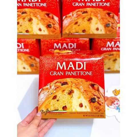 Bánh Madi Gran Panetton 1kg - Bánh ngọt truyền thống Ý thượng hạng, thơm ngon cho bữa tiệc Giáng Sinh