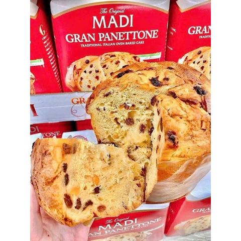 Bánh Madi Gran Panetton 1kg - Bánh ngọt truyền thống Ý thượng hạng, thơm ngon cho bữa tiệc Giáng Sinh