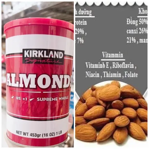 Hạnh Nhân Mỹ Kirkland Tách Vỏ - Nguyên Liệu Ăn Ngay, Làm Bánh, Rắc Salad, Hạt Hạnh Nhân Tươi Ngon, Dinh Dưỡng Hàng Tiêu Dùng