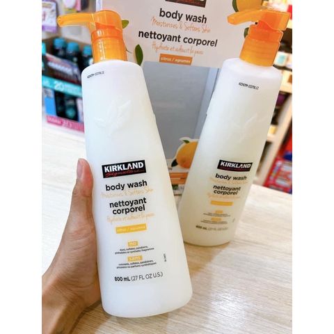 Sữa Tắm Dưỡng Ẩm K.Irkland Hương Cam Quýt 800ml - Chiết Xuất Thực Vật, An Toàn Cho Da, Cảm Giác Thoải Mái, Giúp Làn Da Mịn Màng Rạng Rỡ