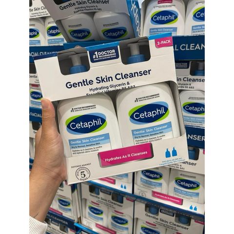Sữa Rửa Mặt Cetaphil 591ml - Dành Cho Da Nhạy Cảm, Giúp Làm Sạch Nhẹ Nhàng Không Gây Kích Ứng, Set 2 Chai Mẫu Mới Nhất