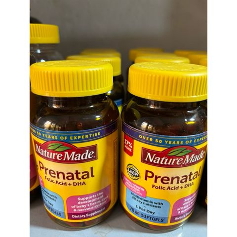 Viên uống Vitamin Tổng Hợp Prenatal Bầu Mỹ Mẫu Mới Nhất 60 Viên - Dinh Dưỡng Chất Lượng Cho Mẹ Và Bé