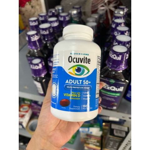 Viên uống Bổ mắt Ocutive Adult 50+ - Vitamin & Khoáng chất Dành cho Người lớn, 150 Viên Bổ Sung Chăm Sóc Mắt