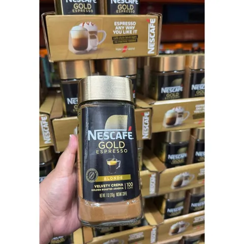 Cà phê NESCAFÉ GOLD Espresso Blonde 200g - Hương vị sang trọng, êm dịu chuẩn Ý, pha được 100 ly espresso