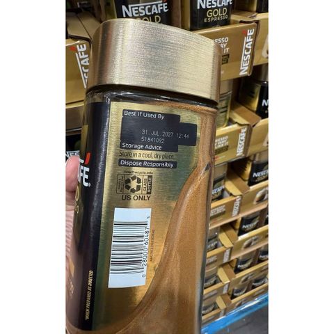 Cà phê NESCAFÉ GOLD Espresso Blonde 200g - Hương vị sang trọng, êm dịu chuẩn Ý, pha được 100 ly espresso