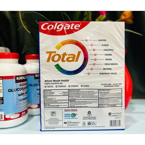 Kem Đánh Răng Colgate Total SF Advanced Whitening Mỹ - Giúp Răng Trắng Sáng, Ngăn Ngừa Sâu Răng và Hôi Miệng, Bảo Vệ Răng Khỏe Mạnh